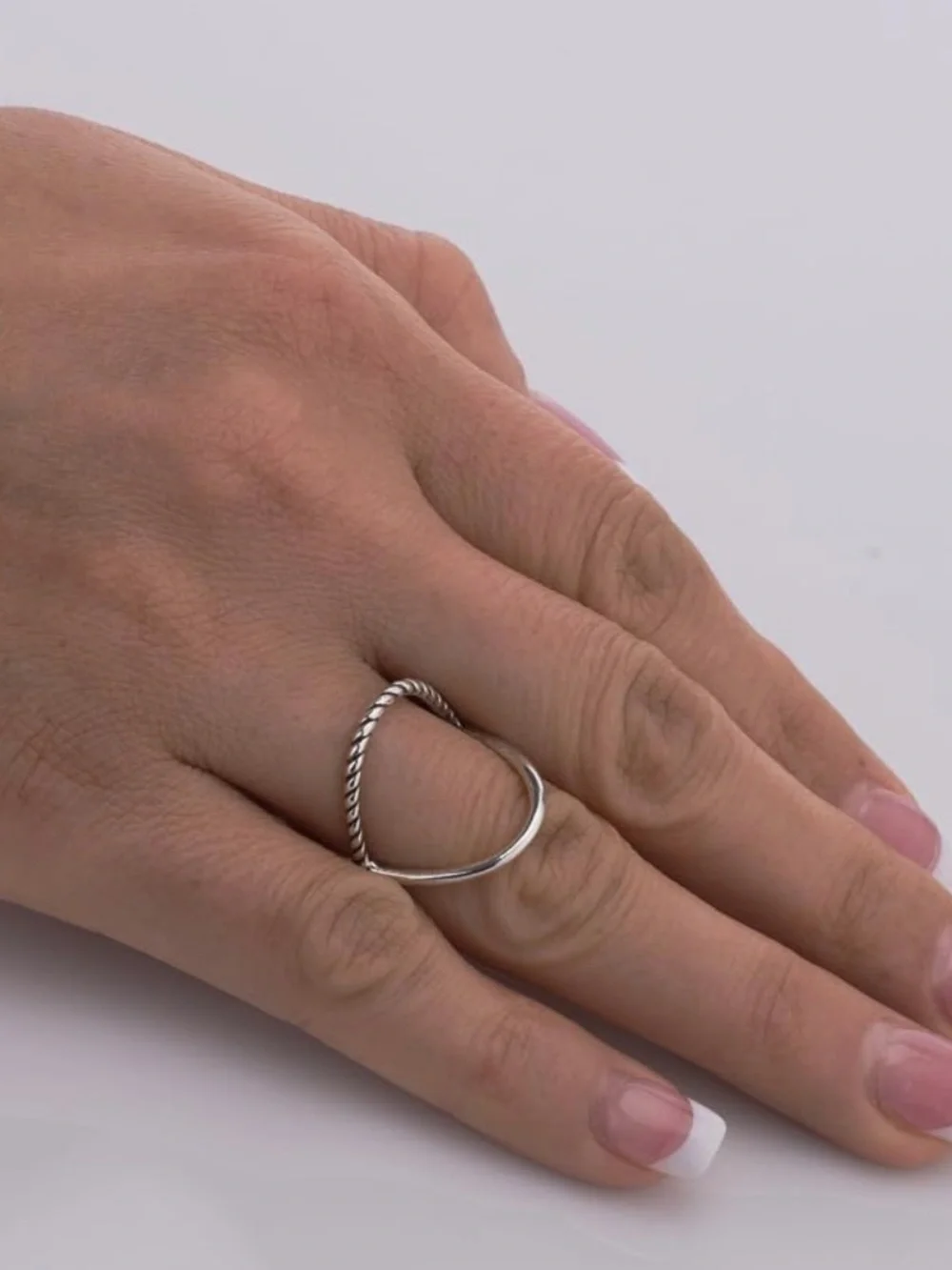 Carolyn Pollack Sterling Silver X Ring Size 9 Stamped 925